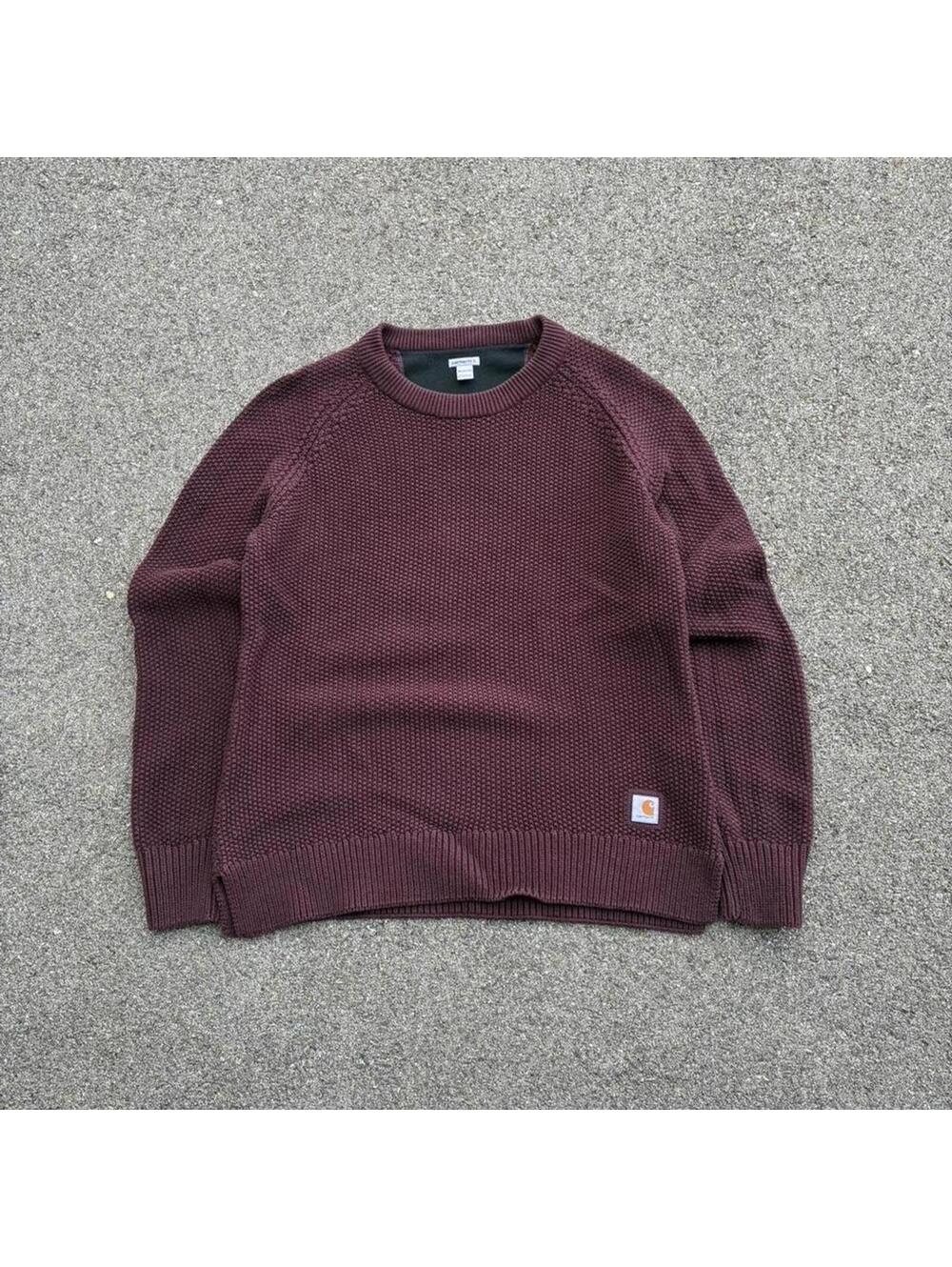 Carhartt Women's Burgundy and Red Jumper